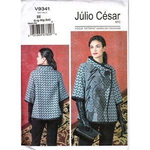 Vogue V9341 Julio Cesar Misses Loose Jacket Sewing Pattern New Size L to XXL